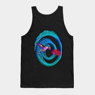 Hummingbird and flowers Tank Top